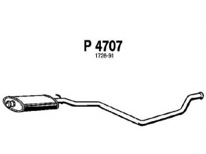 FENNO P4707 vidurinis duslintuvas 
 Išmetimo sistema -> Duslintuvas
1728-66, 1728-91