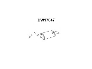 VENEPORTE DW17047 galinis duslintuvas 
 Išmetimo sistema -> Duslintuvas
96181293, D96283278