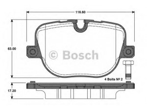 BOSCH 0 986 TB3 097 stabdžių trinkelių rinkinys, diskinis stabdys 
 Techninės priežiūros dalys -> Papildomas remontas
LR015577, LR025739, LR015577, LR025739