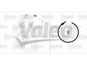 VALEO 455545 starteris 
 Elektros įranga -> Starterio sistema -> Starteris
465482, 465603, 5001836