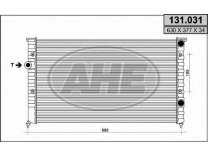 AHE 131.031 radiatorius, variklio aušinimas 
 Aušinimo sistema -> Radiatorius/alyvos aušintuvas -> Radiatorius/dalys
1H0121253AE