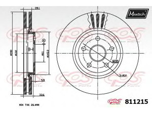 MAXTECH 811215.6060 stabdžių diskas 
 Dviratė transporto priemonės -> Stabdžių sistema -> Stabdžių diskai / priedai
05273141AA, 5273141AA