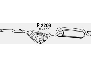 FENNO P2208 galinis duslintuvas 
 Išmetimo sistema -> Duslintuvas
45630067, 46456594, 46460020, 46538781