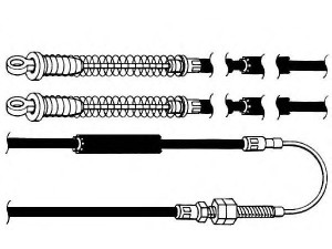 KAWE FA02174 trosas, stovėjimo stabdys 
 Stabdžių sistema -> Valdymo svirtys/trosai
7684513