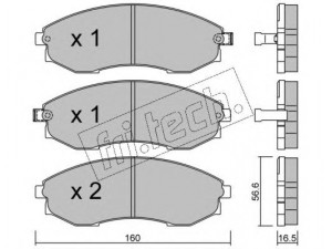 fri.tech. 533.0 stabdžių trinkelių rinkinys, diskinis stabdys 
 Techninės priežiūros dalys -> Papildomas remontas
6614203021