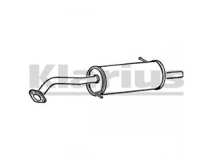 KLARIUS 220844 galinis duslintuvas 
 Išmetimo sistema -> Duslintuvas
B3D640100A, B3D640100B, ZL0740100C