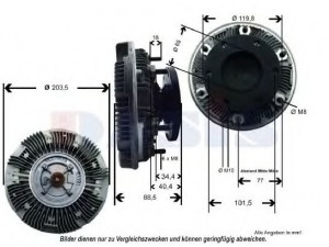 AKS DASIS 448015N sankaba, radiatoriaus ventiliatorius