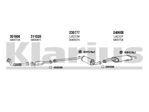 KLARIUS 510228E išmetimo sistema 
 Išmetimo sistema -> Išmetimo sistema, visa
