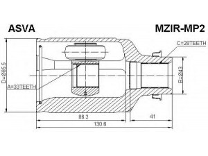 ASVA MZIR-MP2 jungčių komplektas, kardaninis velenas 
 Ratų pavara -> Sujungimai/komplektas
FF05-22-520A