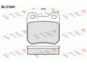 FTE BL1218A1 stabdžių trinkelių rinkinys, diskinis stabdys 
 Techninės priežiūros dalys -> Papildomas remontas
1605688, 1605799, 1605878, 90279383
