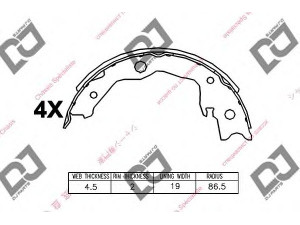 DJ PARTS BS1147 stabdžių trinkelių komplektas 
 Techninės priežiūros dalys -> Papildomas remontas
044060CY025, 44060CY025, 4654042020