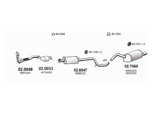 ASSO ART0032 išmetimo sistema 
 Išmetimo sistema -> Išmetimo sistema, visa