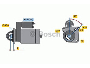 BOSCH 0 986 020 131 starteris 
 Elektros įranga -> Starterio sistema -> Starteris
1810A048, M 001 T 85681, M 001 T 85981