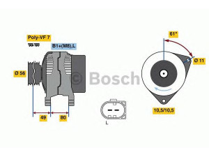 BOSCH 0 124 525 216 kintamosios srovės generatorius 
 Elektros įranga -> Kint. sr. generatorius/dalys -> Kintamosios srovės generatorius
MK667725, MK667725