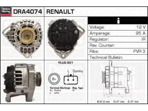 DELCO REMY DRA4074 kintamosios srovės generatorius 
 Elektros įranga -> Kint. sr. generatorius/dalys -> Kintamosios srovės generatorius
23100-00Q1H, 23100-00QAT, 7700437090