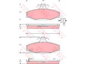 TRW GDB4088 stabdžių trinkelių rinkinys, diskinis stabdys 
 Techninės priežiūros dalys -> Papildomas remontas
10132836, 14091368, 14091368