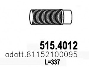ASSO 515.4012 lanksti žarna, išmetimo sistema 
 Išmetimo sistema -> Išmetimo vamzdžiai
81152100095