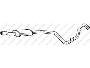 BOSAL 283-507 vidurinis duslintuvas 
 Išmetimo sistema -> Duslintuvas
77.00.306.710, 77.00.812.792