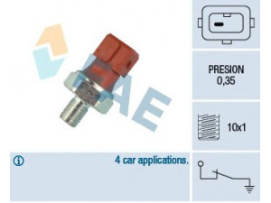 FAE 12475 alyvos slėgio jungiklis 
 Variklis -> Variklio elektra
NUC 000020