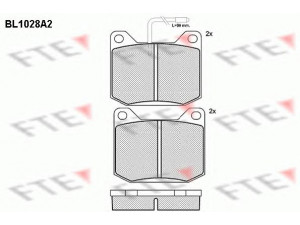 FTE BL1028A2 stabdžių trinkelių rinkinys, diskinis stabdys 
 Techninės priežiūros dalys -> Papildomas remontas
424536, 424537, 424540, 424546