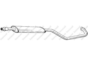 BOSAL 283-627 vidurinis duslintuvas 
 Išmetimo sistema -> Duslintuvas
9604.5753