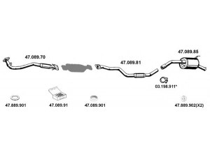 EBERSPÄCHER 472051 išmetimo sistema 
 Išmetimo sistema -> Išmetimo sistema, visa