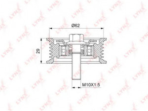 LYNXauto PB-7063 kreipiantysis skriemulys, V formos rumbuotas diržas
25288-25001, 25288-25001