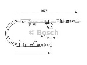 BOSCH 1 987 477 536 trosas, stovėjimo stabdys 
 Stabdžių sistema -> Valdymo svirtys/trosai
36530 0M810, 36530 0N600