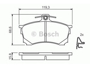 BOSCH 0 986 424 370 stabdžių trinkelių rinkinys, diskinis stabdys 
 Techninės priežiūros dalys -> Papildomas remontas
MR249240, MR290240, MR389519, MR407944