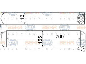 HELLA 8ML 376 949-321 tarpinis suslėgto oro aušintuvas, kompresorius
1613 8366 00, 1613 8366 02