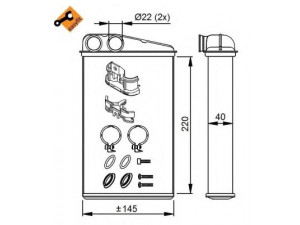NRF 54272 šilumokaitis, salono šildymas 
 Šildymas / vėdinimas -> Šilumokaitis
7701207712, 7701208323