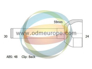 ODM-MULTIPARTS 12-090253 jungčių komplektas, kardaninis velenas 
 Ratų pavara -> Sujungimai/komplektas
43405-60060, 43405-60070