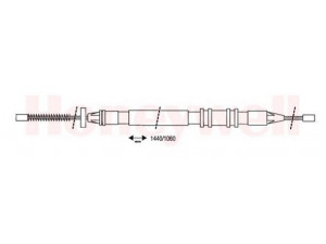 BENDIX 432973B trosas, stovėjimo stabdys 
 Stabdžių sistema -> Valdymo svirtys/trosai
3653000Q0C, 3653000QAF, 7700311701
