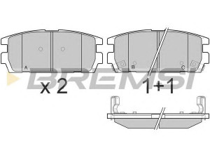 BREMSI BP3143 stabdžių trinkelių rinkinys, diskinis stabdys 
 Techninės priežiūros dalys -> Papildomas remontas
H1A0058302, 58302H1A00, 58302H1A10