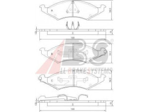A.B.S. 38324 stabdžių trinkelių rinkinys, diskinis stabdys 
 Techninės priežiūros dalys -> Papildomas remontas
E8DZ2001A, E8DZ2001A, E8DZ2001A