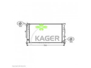 KAGER 31-0029 radiatorius, variklio aušinimas 
 Aušinimo sistema -> Radiatorius/alyvos aušintuvas -> Radiatorius/dalys
8D0121251N