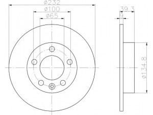 HELLA PAGID 8DD 355 105-401 stabdžių diskas 
 Stabdžių sistema -> Diskinis stabdys -> Stabdžių diskas
1J0615601, 1J0615601C, 1J0615601N