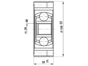 OPEN PARTS CVJ5422.20 jungčių komplektas, kardaninis velenas 
 Ratų pavara -> Sujungimai/komplektas
701498103A, 701498103AX, 8E0498103A