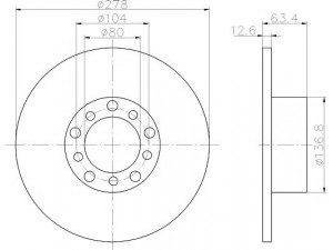 HELLA PAGID 8DD 355 100-071 stabdžių diskas 
 Stabdžių sistema -> Diskinis stabdys -> Stabdžių diskas
1144210012, 1154211412, 1234200072
