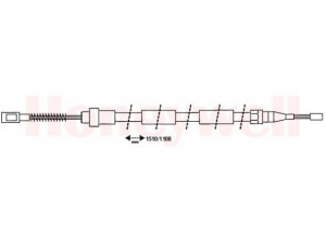 BENDIX 432892B trosas, stovėjimo stabdys 
 Stabdžių sistema -> Valdymo svirtys/trosai
291609702A, 291609702C, 291609702E
