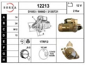 EAI 12213 starteris 
 Elektros įranga -> Starterio sistema -> Starteris
281000G040, 281000R010, 281000R020