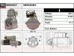 DELCO REMY DRS0057 starteris 
 Elektros įranga -> Starterio sistema -> Starteris
