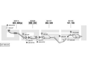 BOSAL 027.900.00 išmetimo sistema 
 Išmetimo sistema -> Išmetimo sistema, visa