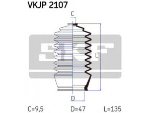 SKF VKJP 2107 gofruotoji membrana, vairavimas 
 Vairavimas -> Gofruotoji membrana/sandarinimai
45535-01020, 45535-12040