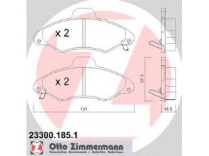 ZIMMERMANN 23300.185.1 stabdžių trinkelių rinkinys, diskinis stabdys 
 Techninės priežiūros dalys -> Papildomas remontas
1 048 308, 1 048 309, 1 048 310
