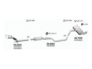 ASSO ART3661 išmetimo sistema 
 Išmetimo sistema -> Išmetimo sistema, visa