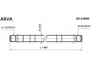 ASVA SK-5-9006 kardaninis velenas