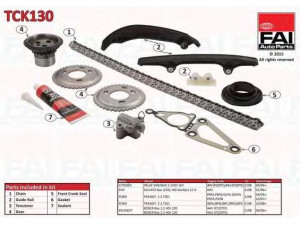 FAI AutoParts TCK130 pavaros grandinės komplektas 
 Variklis -> Variklio uždegimo laiko reguliavimo kontrolė -> Sinchronizavimo grandinė/įtempiklis/kreiptuvas -> Pavaros grandinės komplektas
6C1Q-6268-BB