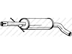 BOSAL 105-497 vidurinis duslintuvas 
 Išmetimo sistema -> Duslintuvas
1J0 253 209 C, 1J0 253 209 D, 1J0 253 209 P