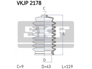 SKF VKJP 2178 gofruotoji membrana, vairavimas 
 Vairavimas -> Gofruotoji membrana/sandarinimai
45535-20030